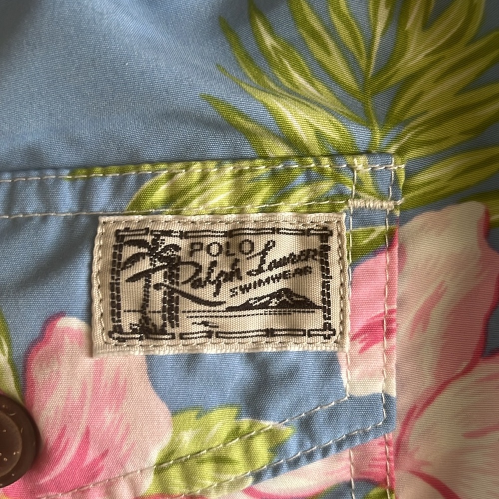 Polo Ralph Lauren Swim Trunks Hawaiian Print XL - Picture 7 of 8